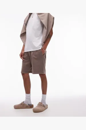 Topman Oversized fit jersey shorts in washed
