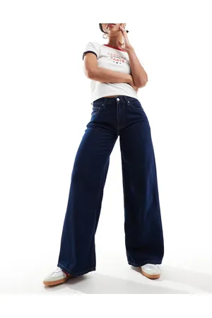 Bershka Wide leg jeans in dark