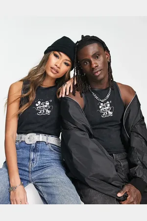 ASOS Punk Mickey unisex slim fit vest with Disney print in