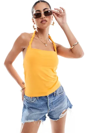 ASOS Twist strap halter top in