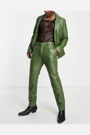 Bolongaro Leather suit trousers in