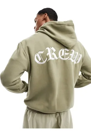 Sixth June Gothic embroidered hoodie in khaki