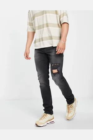 ASOS Stretch slim jeans in washed with rips