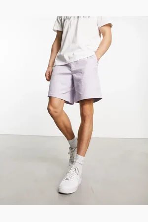ASOS Boxy chino shorts in regular length in lilac