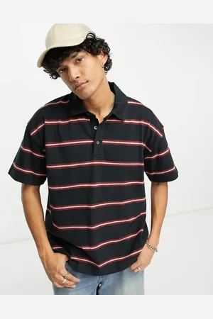 AllSaints Arden polo shirt in stripe
