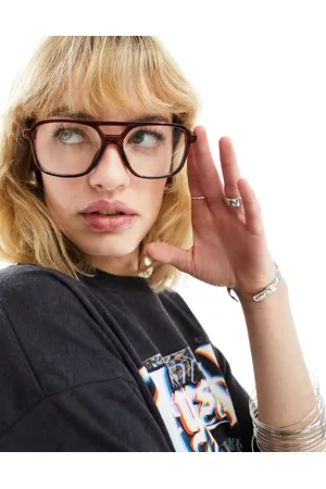 ASOS Clear lens aviator glasses with blue light lens