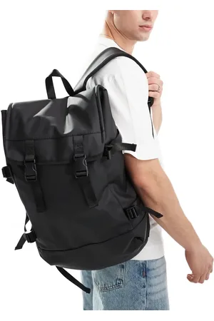 ASOS Double strap rubberised backpack in