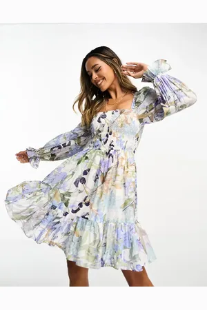 & OTHER STORIES Gather detail volume mini dress in floral