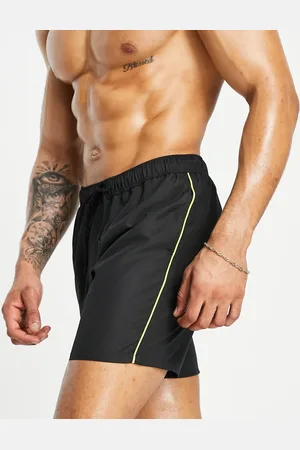 ASOS Swim shorts in mid length with piping in