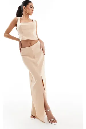 ASOS Formal maxi skirt co-ord in taupe