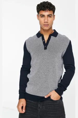 New Look Slim fit patterned polo shirt in