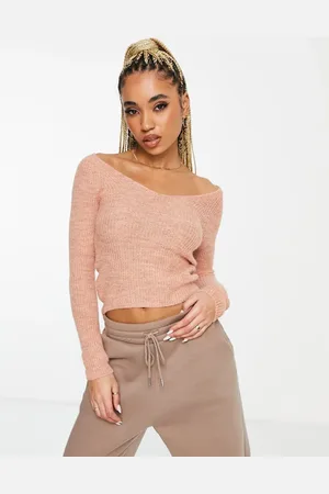 MANGO Bardot jumper in marl