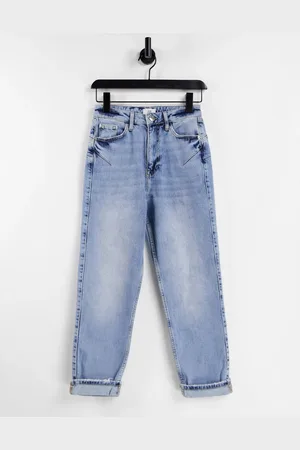 River Island Comfort mom sculpt jeans in light auth