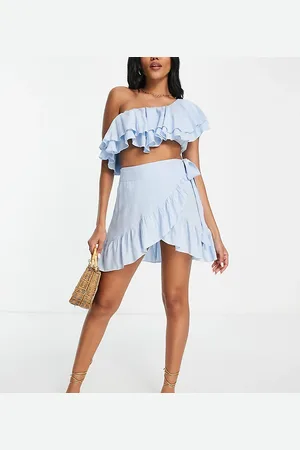 Esmée Esmee Exclusive wrap frill beach skirt co-ord in