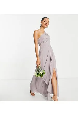 Tfnc bridesmaid exclusive cami wrap best sale maxi dress with fishtail in sage