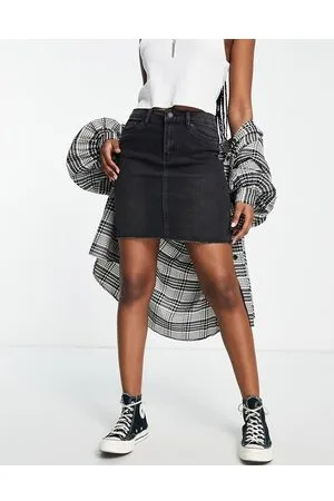 Buy Allegra K Women's Denim Skirts Zip Front Slim Fit High Waist Mini Jean  Skirt Online at desertcartINDIA