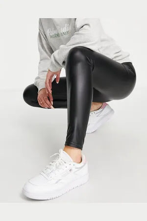 JDY Leather look leggings in