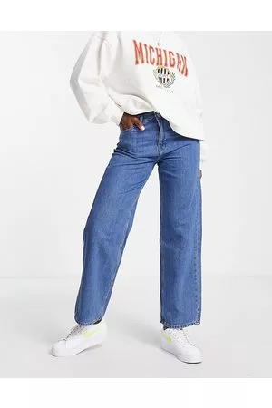 Lee Wide leg jeans in mid stonewash