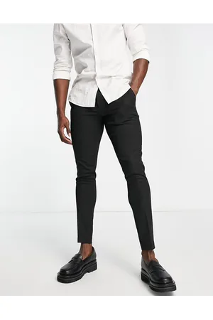 Buy Black Super Skinny Stretch Smart Trousers from Next India