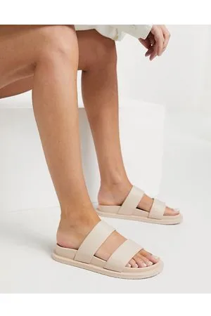 Beige best sale sandals flat