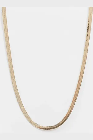 ASOS Necklace in 4mm herringbone chain in tone