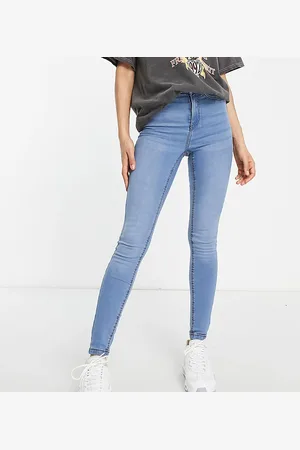 Noisy May Callie high waisted skinny jeans in light