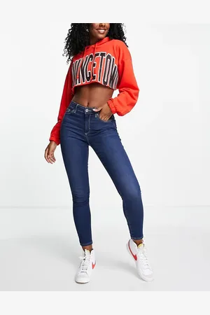 Topshop Leigh jeans in indigo