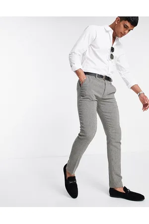 Men's Black Super Skinny Semi-Formal Trousers – Threadbare