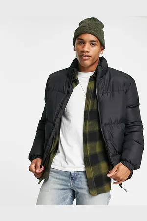 Brave Soul Funnel neck puffer jacket in