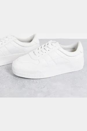 ASOS Duet flatform lace up trainers in