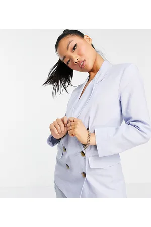 ASOS DESIGN skinny double breasted suit jacket in sage green