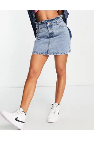 Buy Vero Moda women textured denim mini skirts blue combo Online | Brands  For Less