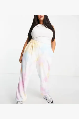 Pieces® Pieces Curve sweatpants in pastel tie dye
