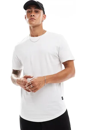 Only & Sons Longline curve hem t-shirt in