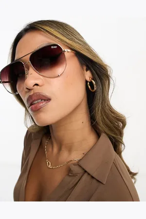 Quay Australia Quay High Key aviator sunglasses in brown