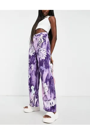 Weekday Straight leg trousers in abstract flower