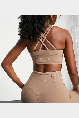 Tala Skinluxe tank medium support sports bra in mocha exclusive at ASOS