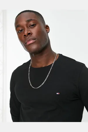 Tommy Hilfiger Cotton icon logo stretch slim fit long sleeve top in