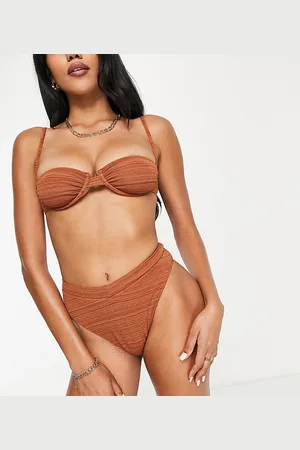 Rhythm Marle high waist bikini bottom in rust