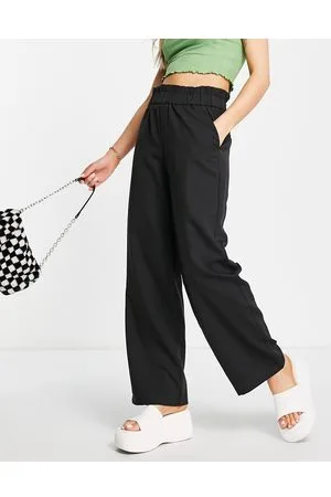 Noisy May Elasticated waist wide leg dad trousers in