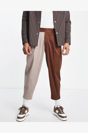 ASOS Cotton splice extreme balloon smart trousers in tonal