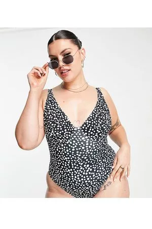 Peek & Beau Exclusive underwire swimsuit in polka dot