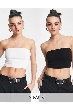 ASOS Ultimate crop bandeau top 2 pack in