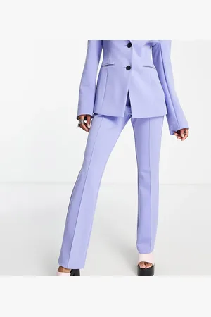 COLLUSION Super slim flare suit trousers in lilac co-ord
