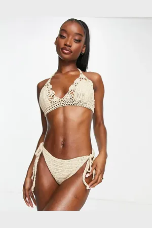 ASOS Crochet tie side bikini bottom in