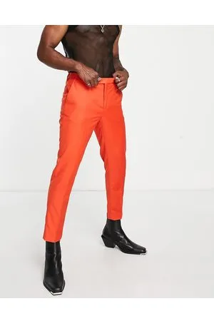 Mens Wide Linen Pants, Burnt Orange Cotton Pants, Drawstring Linen Pants,  Linen Trousers With Pockets - Etsy