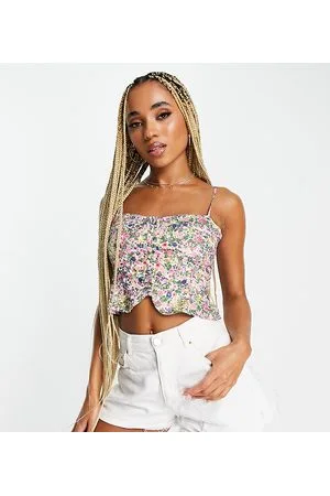 missguided white plunge satin corset top