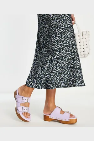 Raid Hellena buckle mule clog sandals in pink