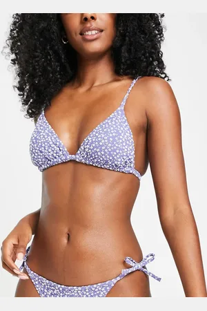 & OTHER STORIES Triangle bikini top in ditsy floral print