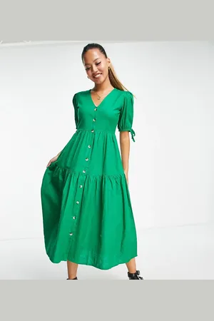 Influence Petite Button through midi dress in